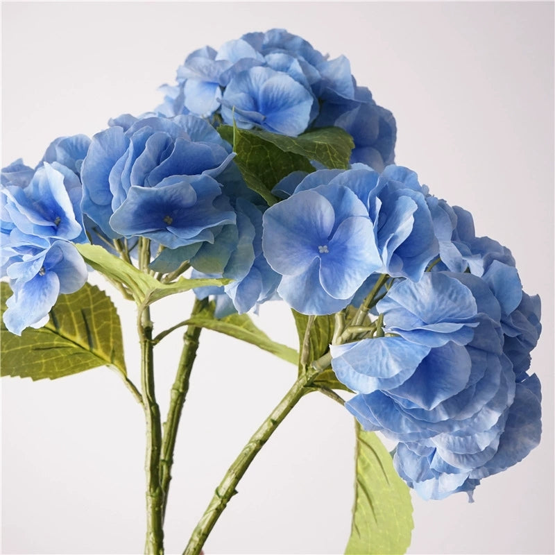008Wabi-Sabi Real Touch Hydrangea Bouquet, Faux Artificial Hydrangea Flowers, Decorative Floral Arrangement for Dining Table Centerpiece, Home Decor & Wedding Scene Styling